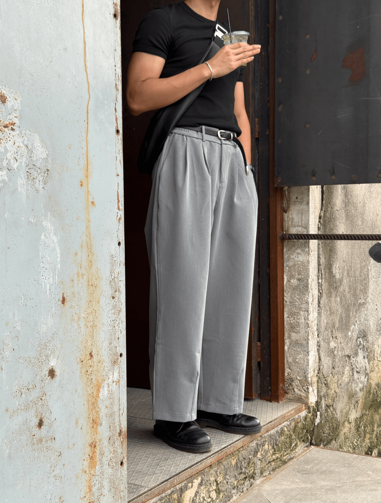 Pleated Pants Grey
