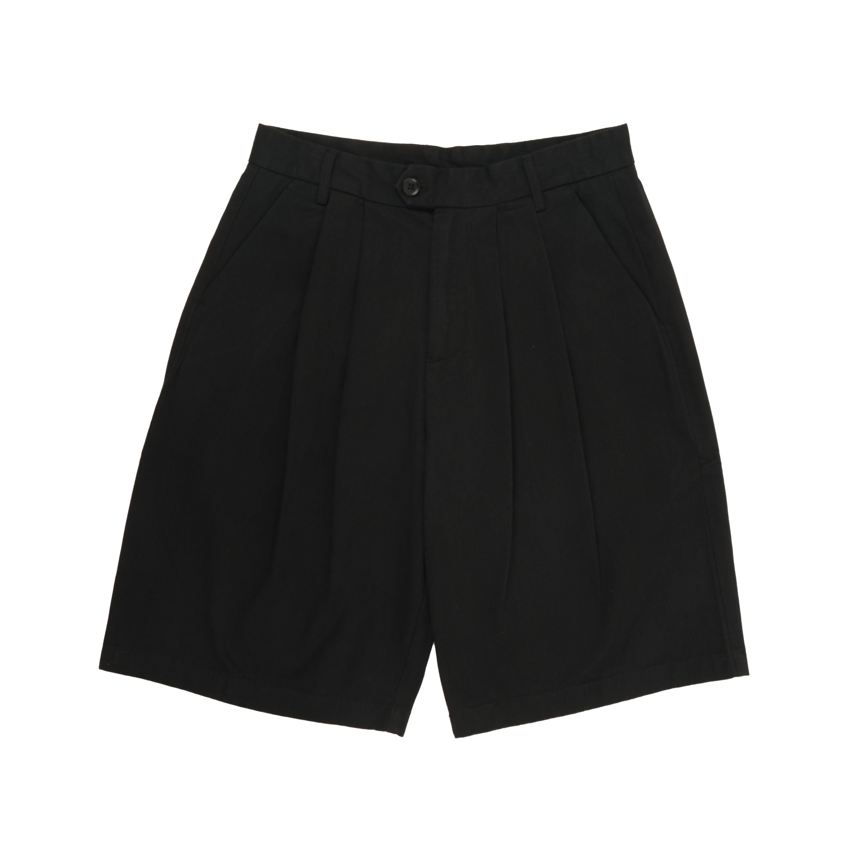 S / Black Pleated Shorts