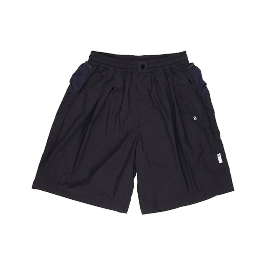 Wide Nylon Shorts Navy